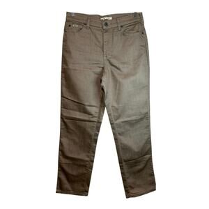 Lee New Womens Wrinkle-Free Relaxed Straight Leg Jeans Gray Medium 8 Workwear